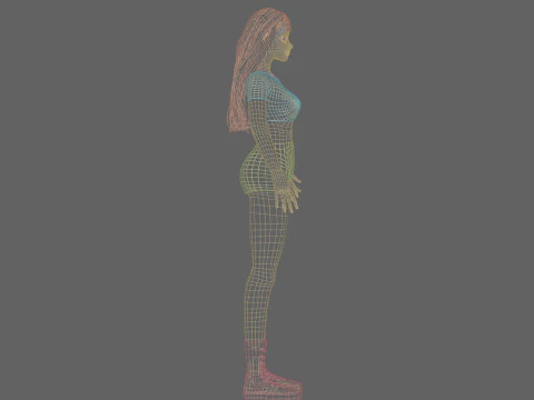 Pretty Young woman V25038 3D Model