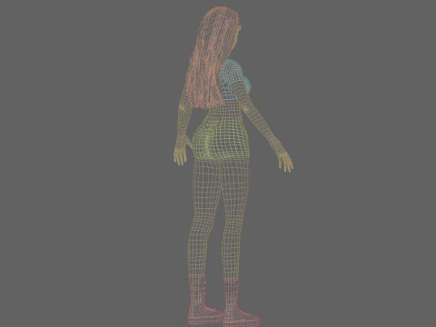 Pretty Young woman V25038 3D Model