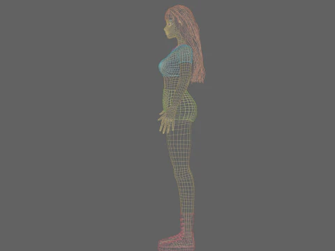 Pretty Young woman V25038 3D Model
