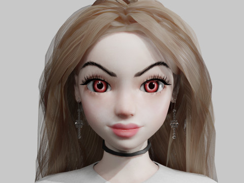 Standard cute Woman V29972 3D 모델
