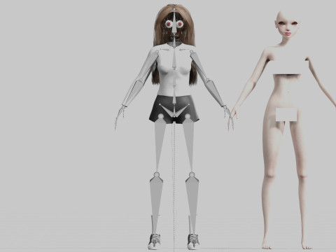 Standard cute Woman V29972 3D 모델