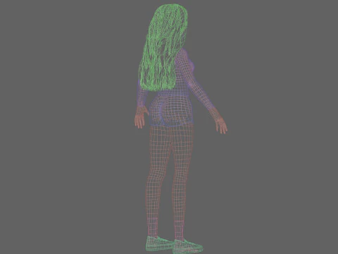Standard cute Woman V29972 3D Model