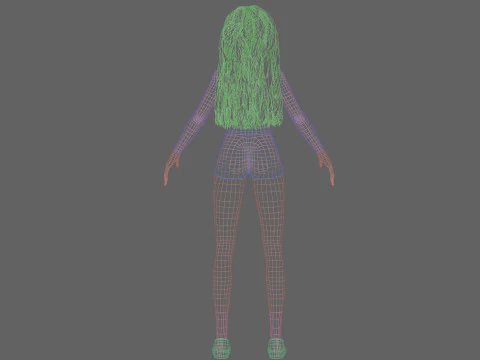 Standard cute Woman V29972 3D Model