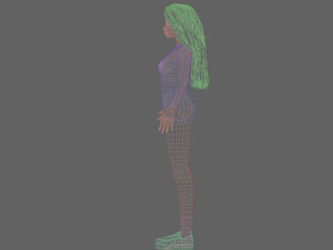 Standard cute Woman V29972 3D Model