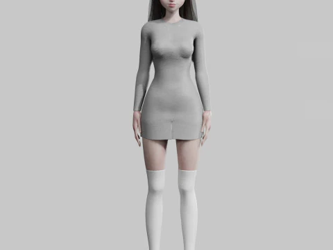 Standard Pretty woman V25179 3D Model