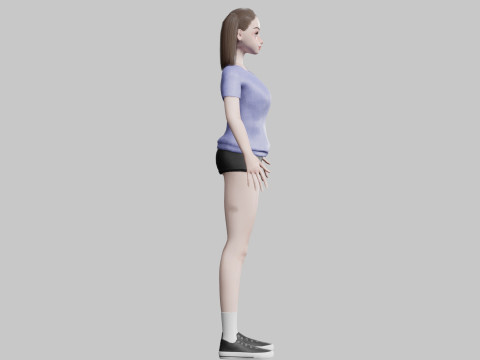 Stylized cute Woman V17009 3D Модель