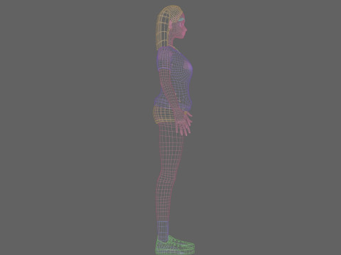 Stylized cute Woman V17009 3D Модель