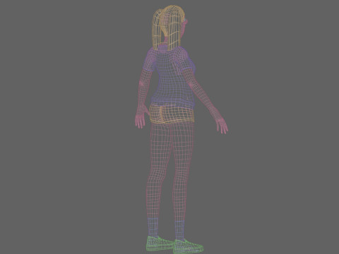 Stylized cute Woman V17009 3D Модель