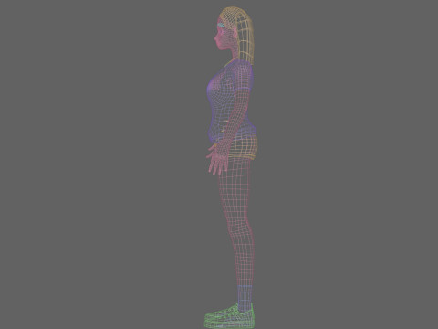 Stylized cute Woman V17009 3D Модель
