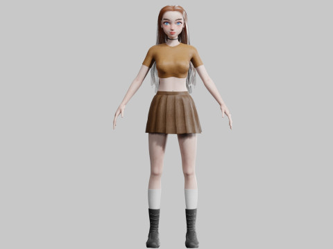 Stylized Pretty Woman V28802 Modelo 3D