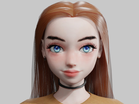 Stylized Pretty Woman V28802 Modelo 3D