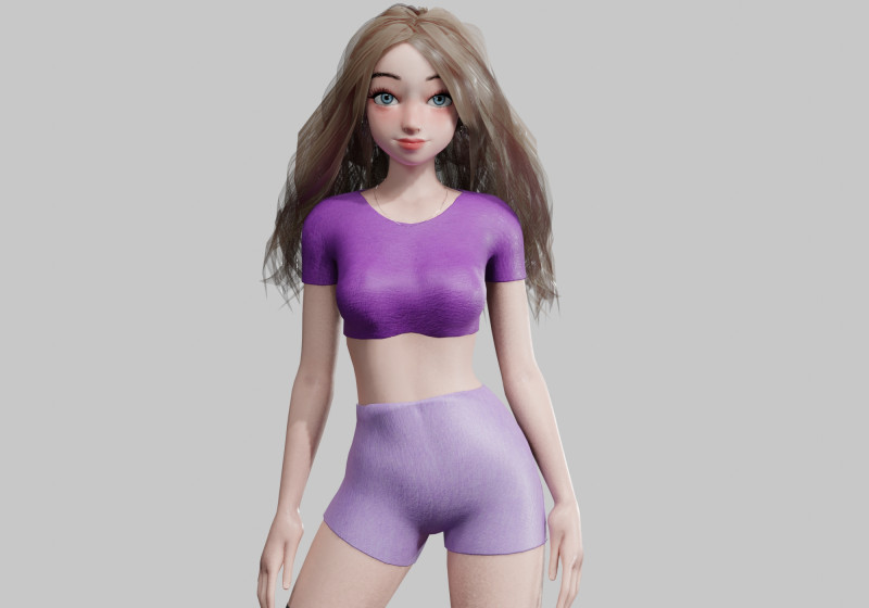 Sweet Basic Woman V26571 3D मॉडल .c4d .max .obj .3ds .fbx .stl .blend