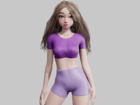 Sweet Basic Woman V26571 3D Model