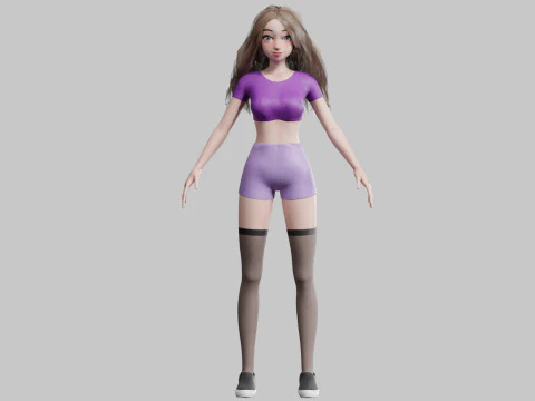 Sweet Basic Woman V26571 3D Model
