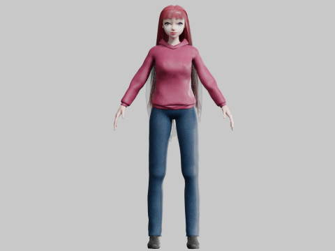Sweet cute Woman V29270 3D-Modell