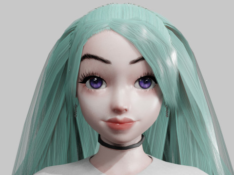 Sweet Pretty Woman V23358 3D Model