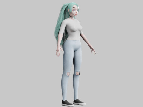 Sweet Pretty Woman V23358 3D Model