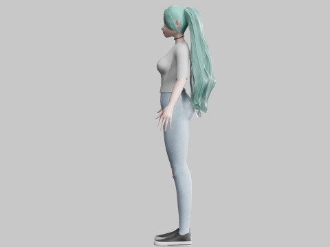Sweet Pretty Woman V23358 3D Model