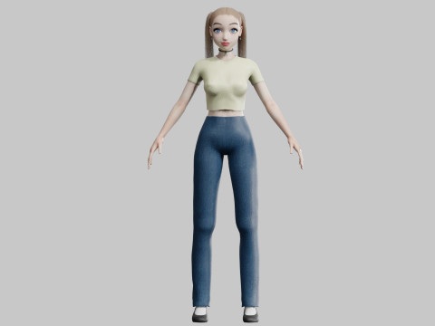 Teen cute Woman V17126 3Dモデル