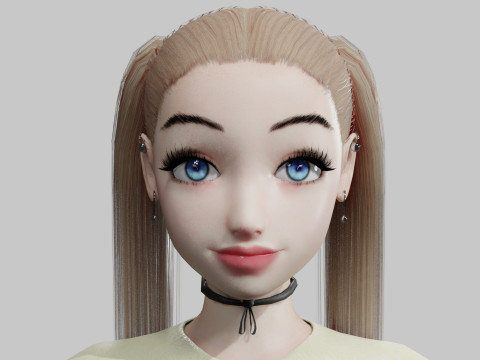 Teen cute Woman V17126 3Dモデル