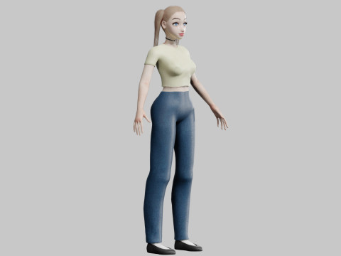 Teen cute Woman V17126 3Dモデル