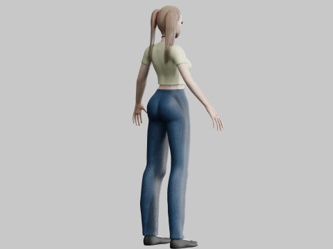 Teen cute Woman V17126 3Dモデル