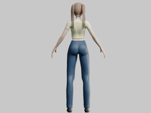 Teen cute Woman V17126 3Dモデル