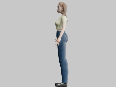 Teen cute Woman V17126 3Dモデル