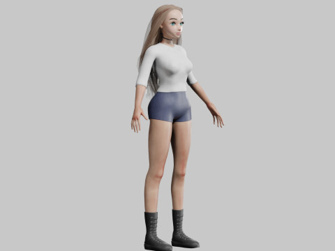 Teen Pretty Woman V28730 3D Modell