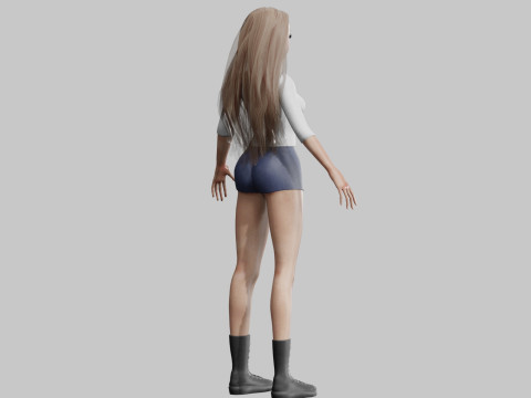 Teen Pretty Woman V28730 3D Modell