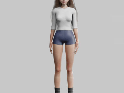 Teen Pretty Woman V28730 3D Modell