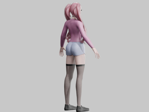 Young cute Woman V23758 3D-Modell