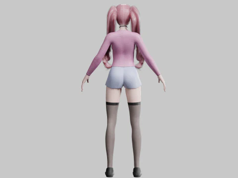 Young cute Woman V23758 3D Model