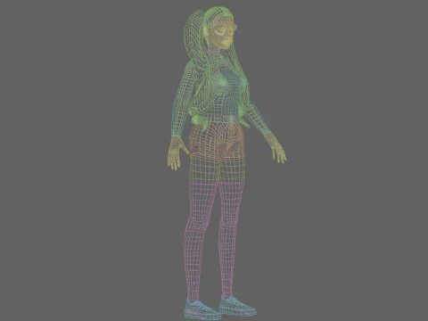 Young cute Woman V23758 3D Model