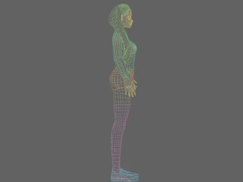 Young cute Woman V23758 3D Model