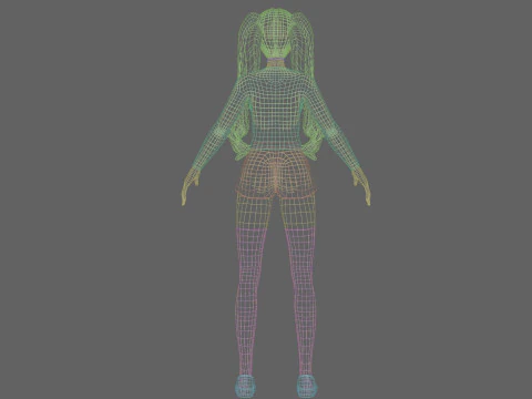 Young cute Woman V23758 3D Model