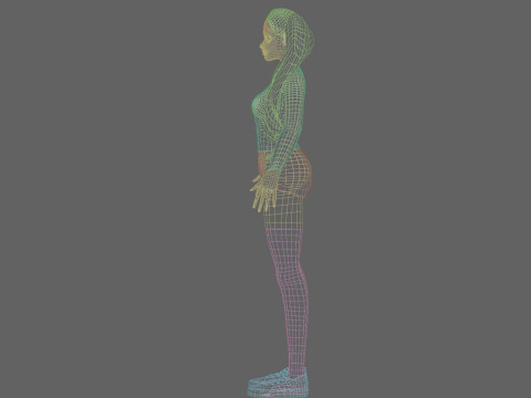 Young cute Woman V23758 3D-Modell