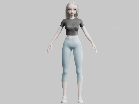 Basic Beautiful woman V27941 Modèle 3D