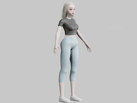 Basic Beautiful woman V27941 Modèle 3D