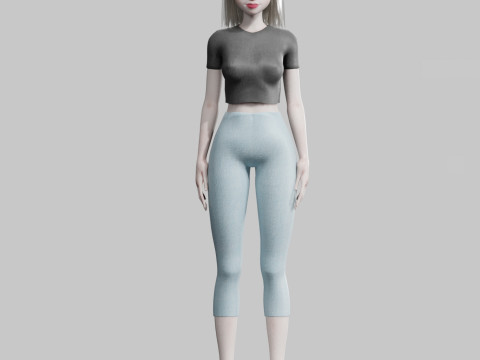 Basic Beautiful woman V27941 Modèle 3D