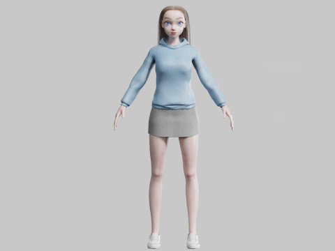 Basic classic woman V29758 3D Model