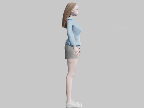 Basic classic woman V29758 3D मॉडल