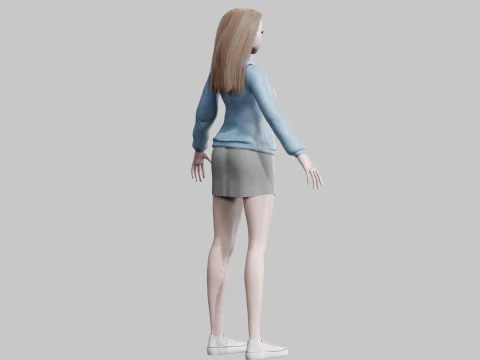 Basic classic woman V29758 3D Model