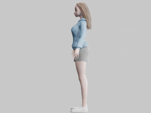 Basic classic woman V29758 3D Model
