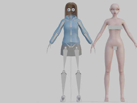 Basic classic woman V29758 3D Model