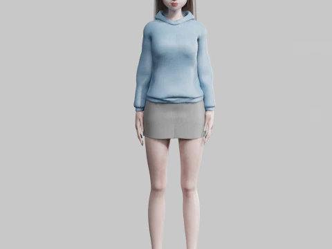 Basic classic woman V29758 3D Model
