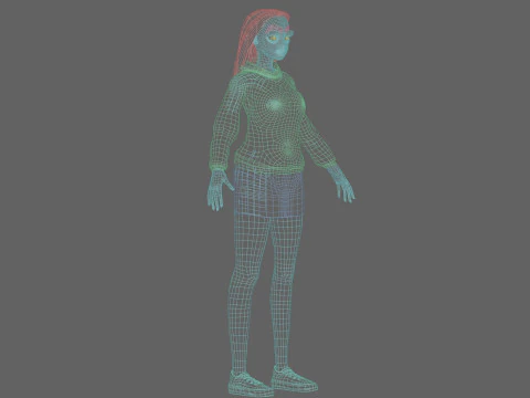 Basic classic woman V29758 3D Model