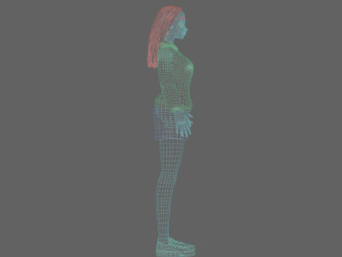 Basic classic woman V29758 3D Model