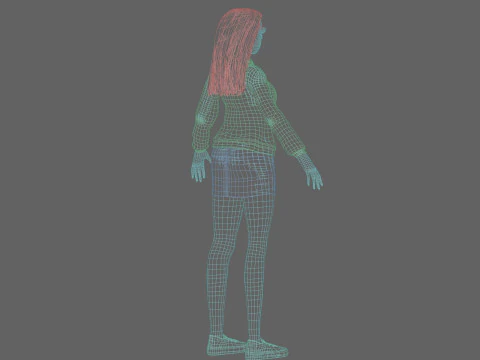 Basic classic woman V29758 3D Model