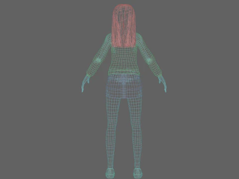 Basic classic woman V29758 3D Model